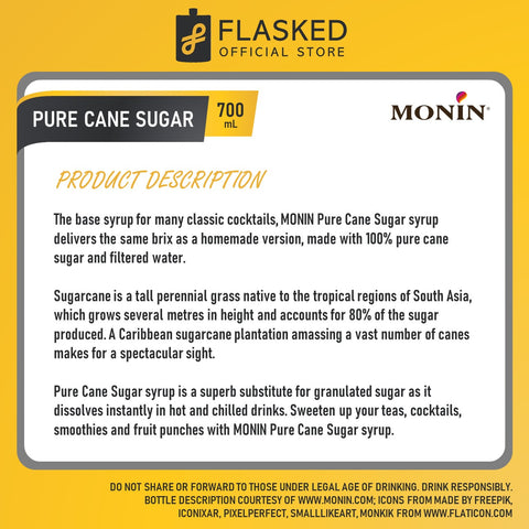 Monin Pure Cane Sugar Syrup 700mL