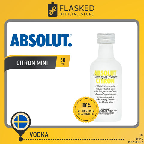 Absolut Citron Vodka Mini 50mL