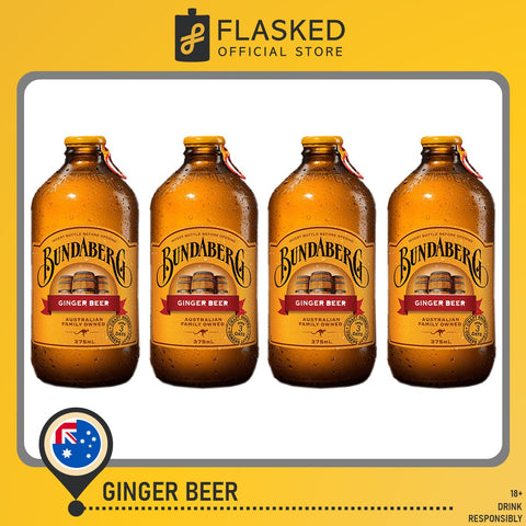 Bundaberg Ginger Beer 375mL (Non-Alcoholic) pack of 4