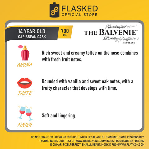 The Balvenie Caribbean Cask 14 Year Old Scotch Whisky 700ml