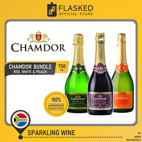 Chamdor Sparkling Wine (Red, White, Peach) 3x750mL