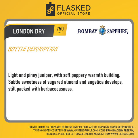 Bombay Sapphire London Dry Gin 750mL