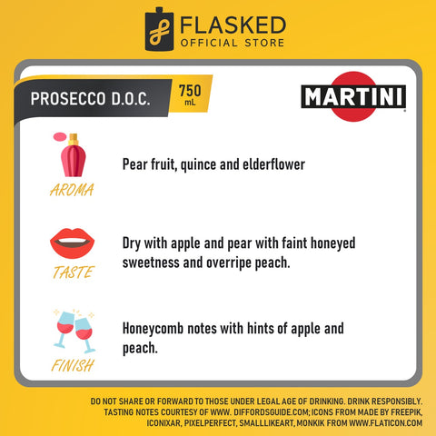 Martini Prosecco Italian Sparkling Wine DOC 750mL