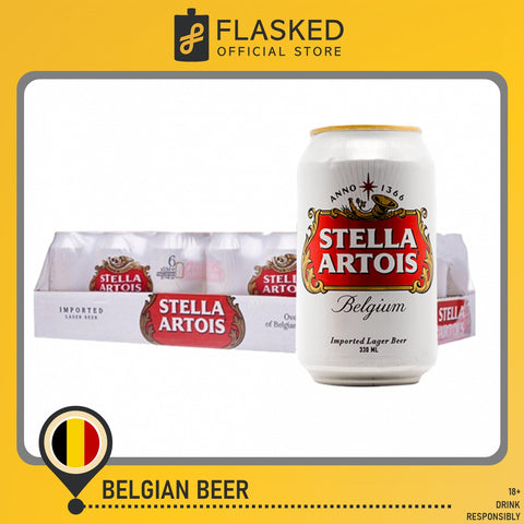 Stella Artois Belgian Beer Cans 330mL pack of 24