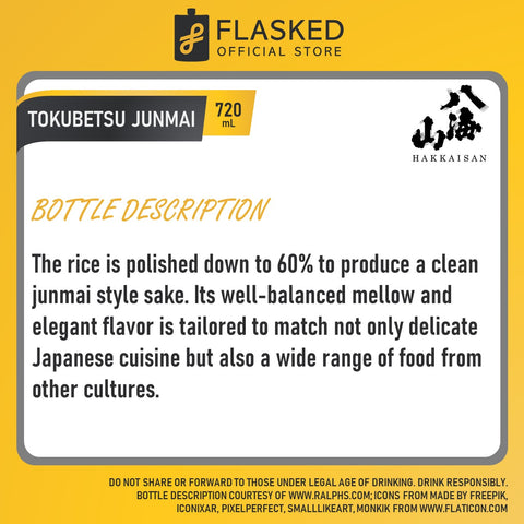 Hakkaisan Tokubetsu Junmai 720mL
