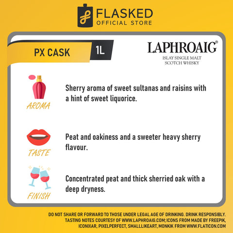 Laphroaig PX Sherry Cask Single Malt Scotch Whisky 1L