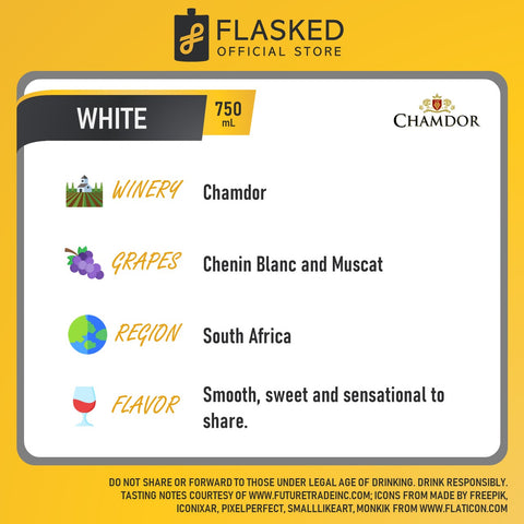 Chamdor Sparkling Wine (Red, White, Peach) 3x750mL