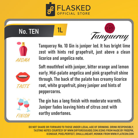 Tanqueray No. 10 Distilled Gin 1L