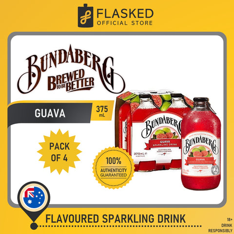 Bundaberg Guava Sparkling Drink 375mL pack of 4