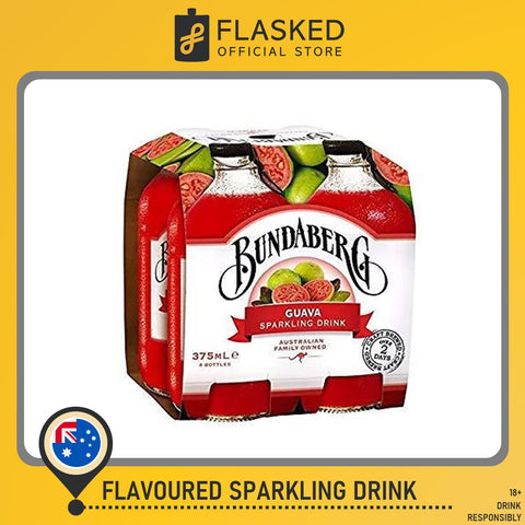 Bundaberg Guava Sparkling Drink 375mL pack of 4