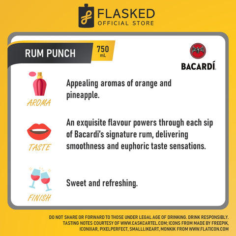 Bacardi Rum Punch Ready-To-Drink Cocktail 750mL