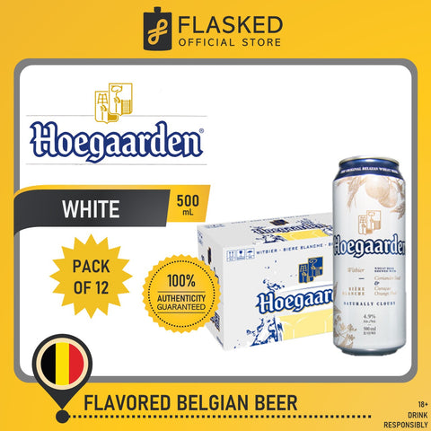 Hoegaarden White Belgian Beer 12 Cans 500mL