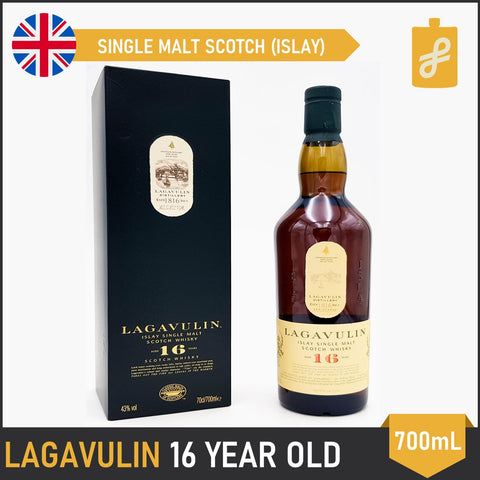 Lagavulin 16 Year Old Whisky 700mL w/ Free Gift Bag