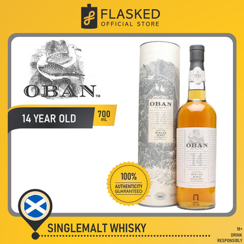 Oban 14 Year Old Whisky 700mL w/ Free Gift Bag