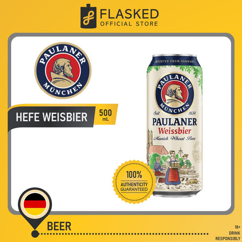 Paulaner Hefe Weisbier Beer Can 500ml