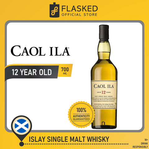 Caol Ila 12 Year Old Whisky 700mL w/ Free Gift Bag