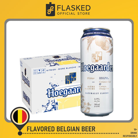 Hoegaarden White Belgian Beer 12 Cans 500mL