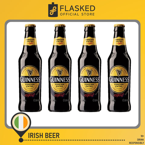 Guinness FES Foreign Extra Stout Irish Beer 4 Bottles 330mL
