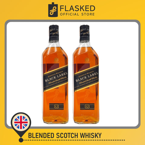 Johnnie Walker 2 Pack Bundle Black Label Whisky 1L Johnny Walker