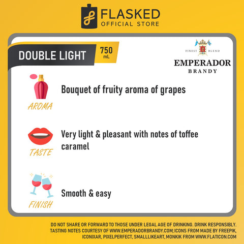 Emperador Double Light Brandy 750mL