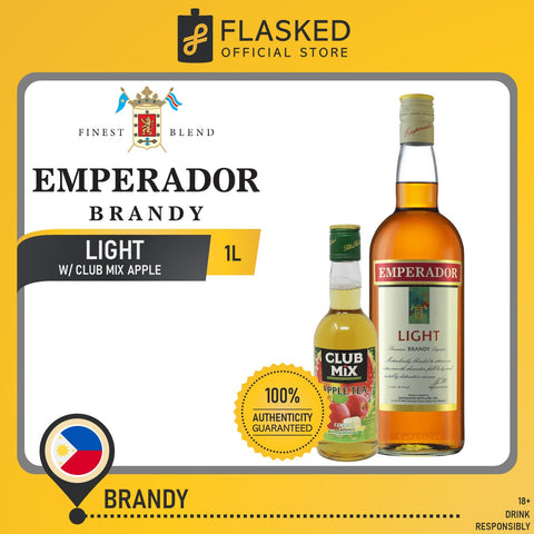 Emperador Light 1L + Club Mix Apple 350mL Bundle Promo