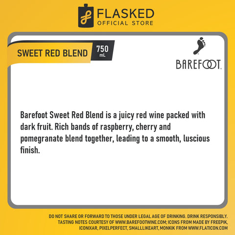 Barefoot Sweet Red Blend Red Wine 750mL