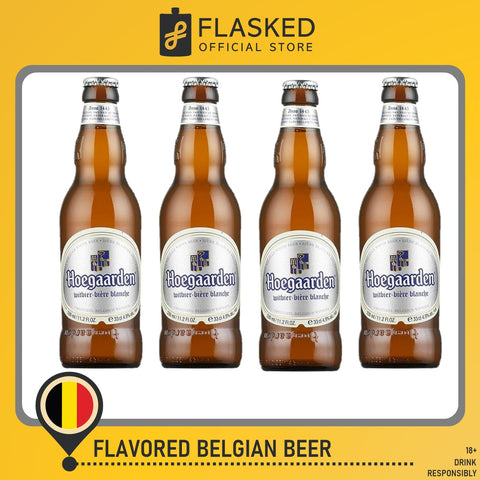 Hoegaarden White Belgian Beer 4 Bottles 330mL