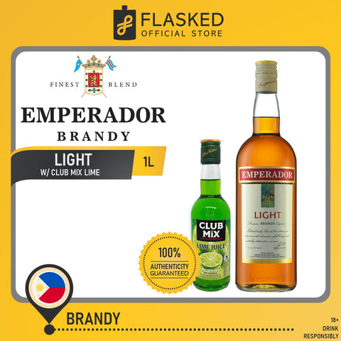 Emperador Light 1L + Club Mix Lime 350mL Bundle Promo