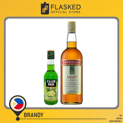 Emperador Light 1L + Club Mix Lime 350mL Bundle Promo