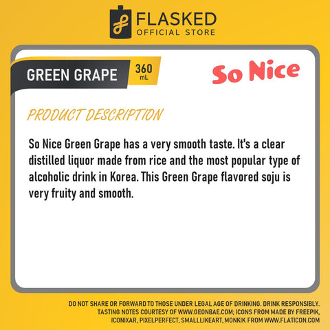 So Nice Soju Green Grape 360ml