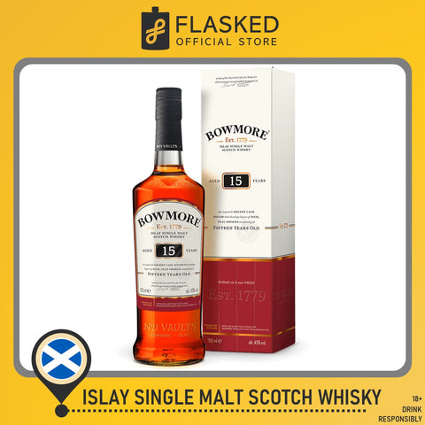 Bowmore 15 Year Old Sherry Cask Finish Single Malt Scotch Whisky 700mL