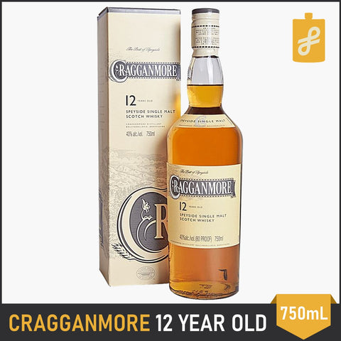 Cragganmore 12 Year Old Whisky 700mL w/ Free Gift Bag
