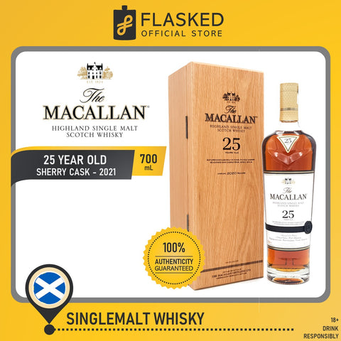 The Macallan Sherry Oak 25 Year Old 700mL Single Malt Scotch Whisky