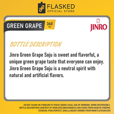 Jinro Chamisul Soju Green Grape 360mL