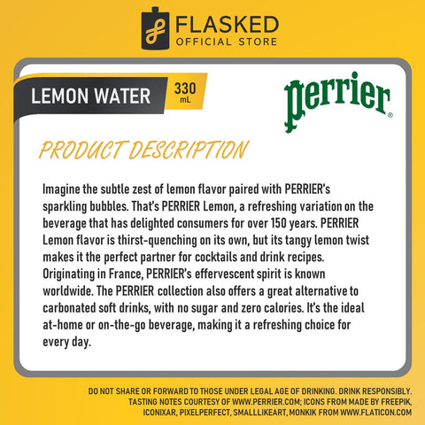 Perrier Sparkling Lemon Water 330mL