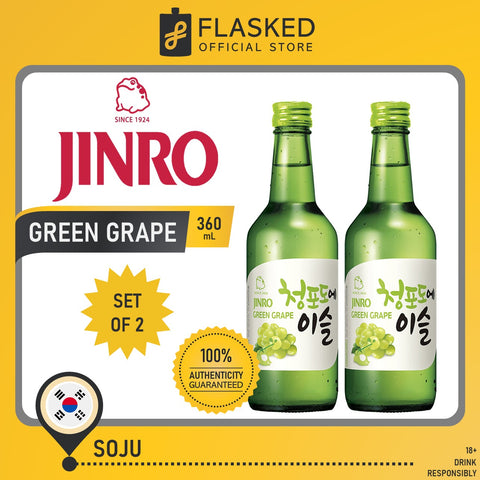 Jinro Chamisul Soju Green Grape 2 Pack 360mL
