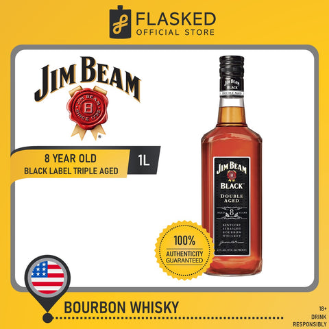 Jim Beam 8 Year Old Black Double Aged Kentucky Straight Bourbon Whiskey 1L