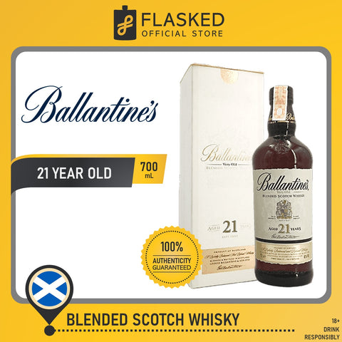 Ballantines 21 Year Old Scotch (Blended) 700mL