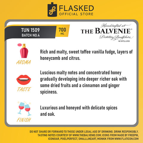 The Balvenie TUN 1509 Batch No. 4 Single Malt Scotch Whisky 700mL