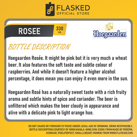 Hoegaarden Rosee Belgian Beer 2 Cans 330mL
