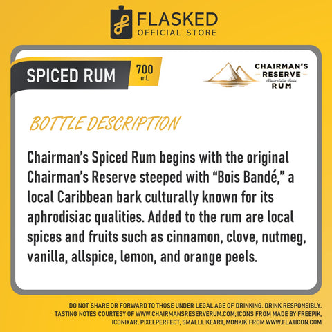Chairman's Reserve Spiced Rum 700mL