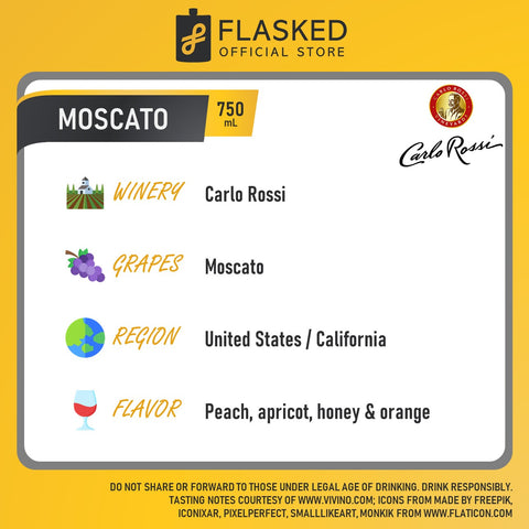 Carlo Rossi Moscato Wine 750mL
