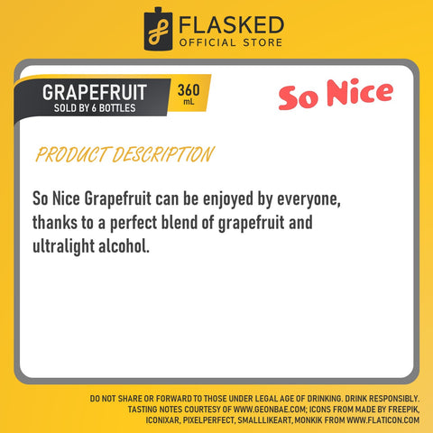 So Nice Grapefruit 360ml pack of 6