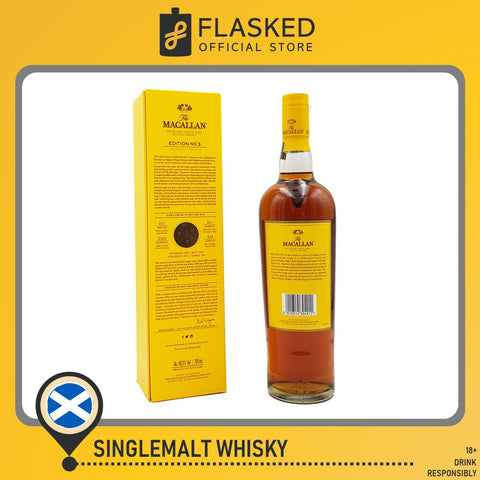 The Macallan Edition No. 3 Highland Single Malt Scotch Whisky 700mL