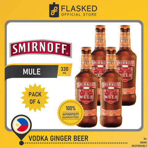 Smirnoff Mule Vodka Ginger Beer 330mL 4 Bottles