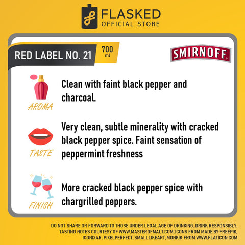 Smirnoff Red Vodka 700mL