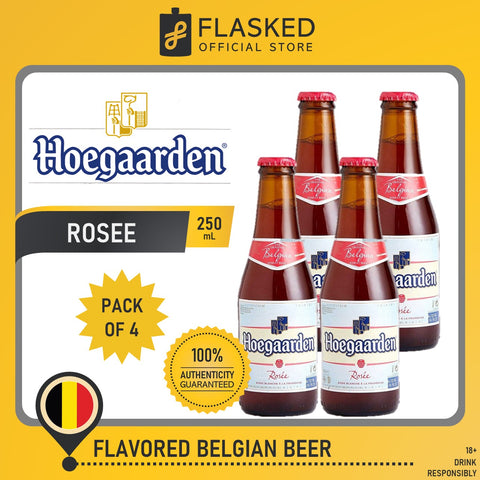 Hoegaarden Rosee Belgian Beer 4 Bottles 250mL