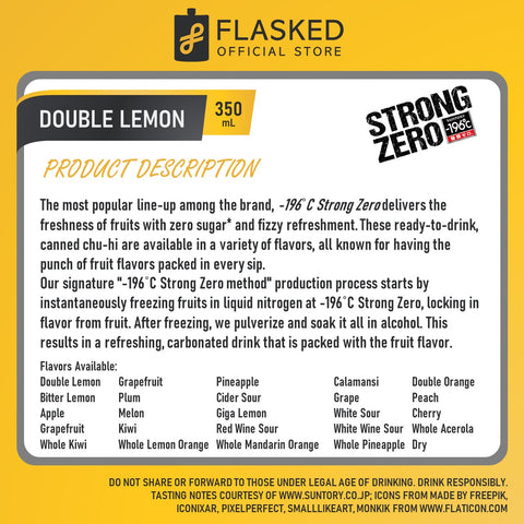 Suntory Strong Zero Double Lemon Carbonated Alcoholic Drink