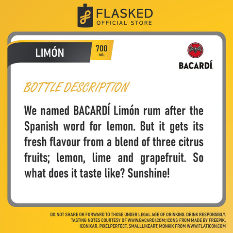 Bacardi Limon Liqueur 700mL