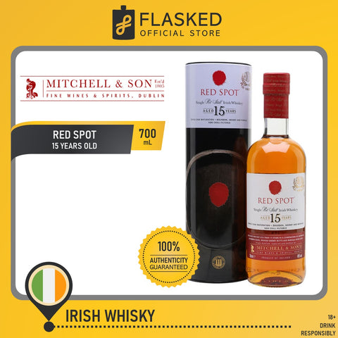 Red Spot 15 Year Old Single Pot Still Irish Whiskey 700mL Tin Can